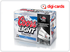 DIGI-CARDS Y CERVEZA COORS LIGHT, BRANDING, MARKETING Y MÚSICA