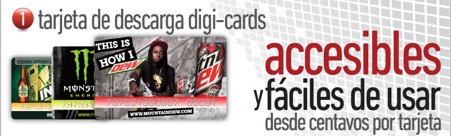 1. Tarjeta de descargas Digi-cards